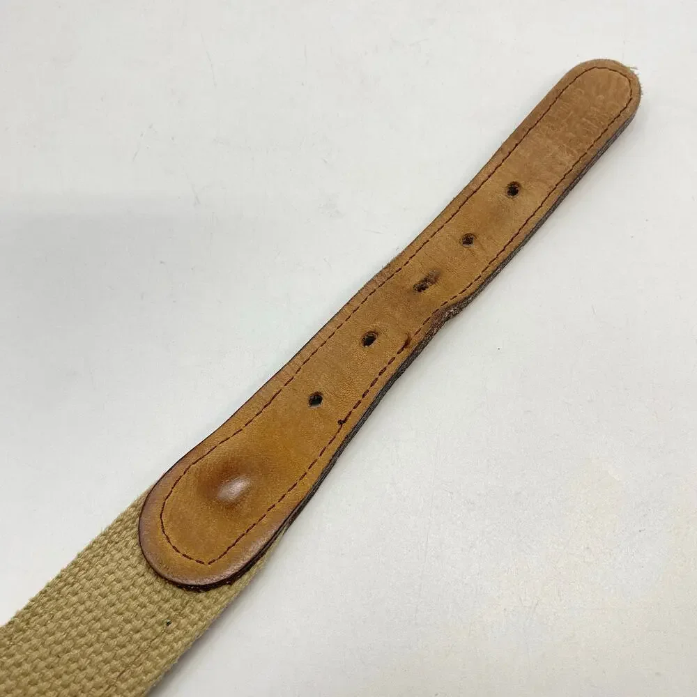 Vintage Fin Heads Mens 40 Leather Golf Belt Fishing Lure Embroidery Brass Buckle